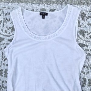 Talbots White NWOT Petite Medium 💯% Cotton Tank, never worn.